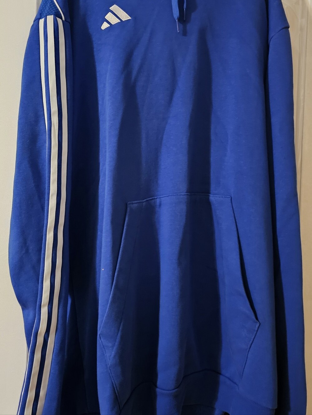 adidas Royal Blue Hoodie with White Stripes